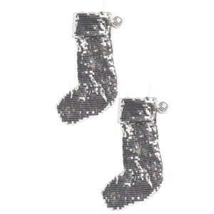 Rachel Zoe Christmas Stocking 22" Silver Disco Ball Brand New Set of 2